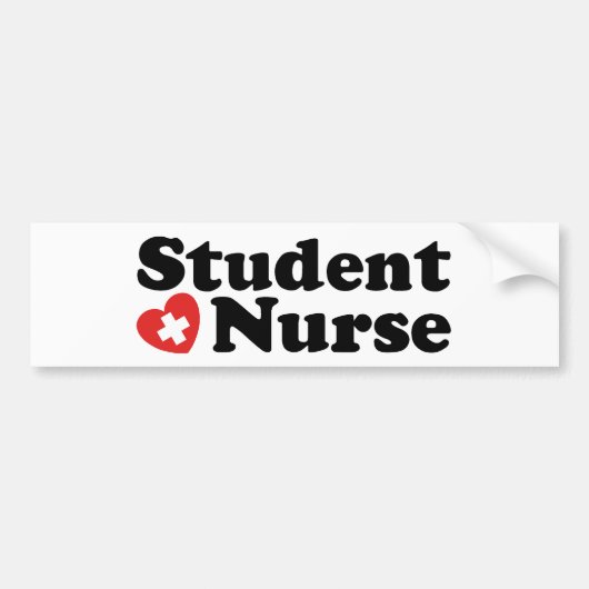 Student verpleegster bumpersticker (Voorkant)