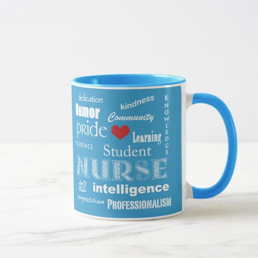 Student verpleegster Pride-Attributes/Aqua Blue Mok (Rechts)