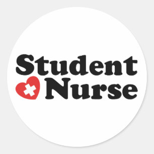 Student verpleegster ronde sticker