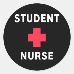 Student verpleegster ronde sticker