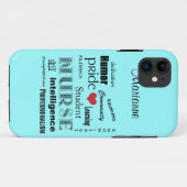 Student Verpleegster Trots-Kenmerken /Aqua Mist Case-Mate iPhone Case (Achterkant (horizontaal))