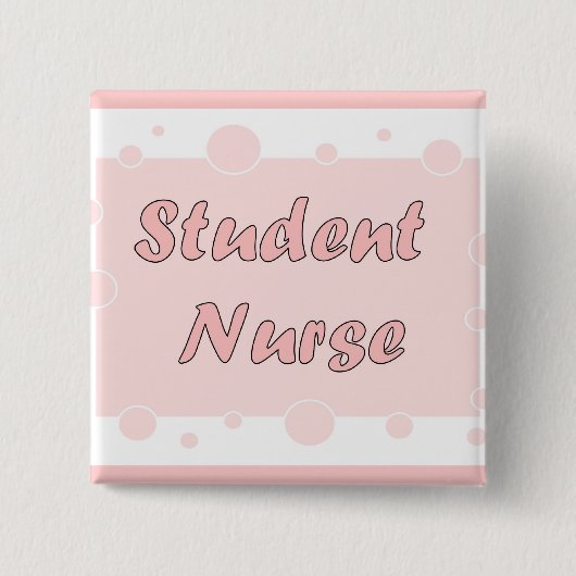 Student verpleegster vierkante button 5,1 cm (Voorkant)