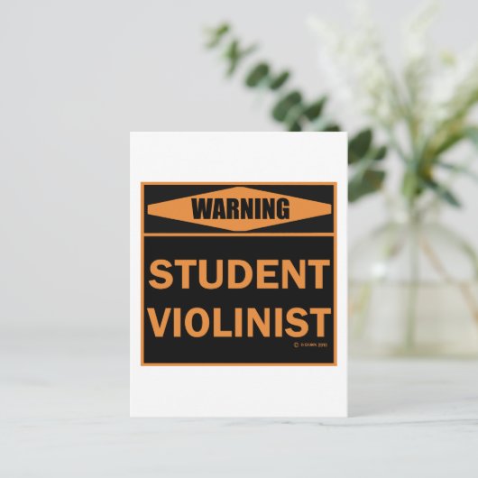Student Violinist Briefkaart (Staand voorkant)