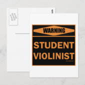 Student Violinist Briefkaart (Voorkant / Achterkant)