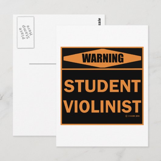 Student Violinist Briefkaart (Voorkant / Achterkant)