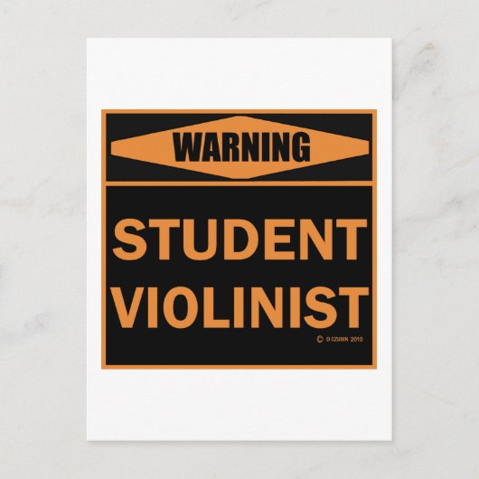 Student Violinist Briefkaart (Voorkant)
