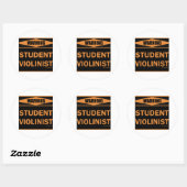 Student Violinist Ronde Sticker (Vel)