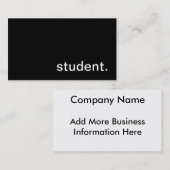 Student Visitekaartje Contactkaartje (Voorkant / Achterkant)