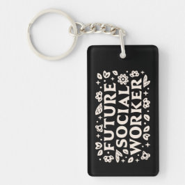 Student voor maatschappelijk werk sleutelhanger