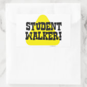Student Walker Rechthoekige Sticker (Tas)