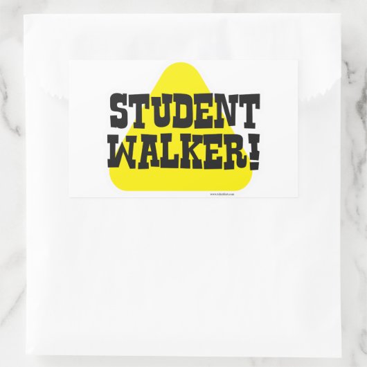 Student Walker Rechthoekige Sticker (Tas)
