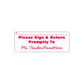 Student Work Review en naam Rubber Stamp Zelfinktende Stempel (Design)