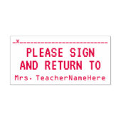 Student Work Review + Leraar Naam Rubber Stempel (Design)