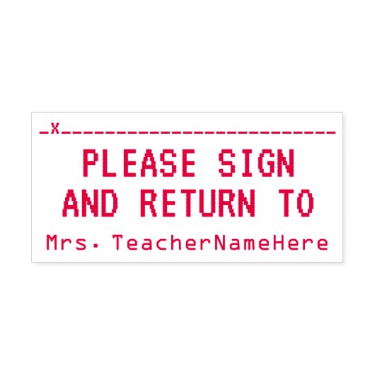 Student Work Review + Leraar Naam Rubber Stempel (Design)