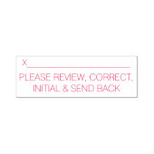 Student Work Review Rubber Stamp Zelfinktende Stempel (Design)