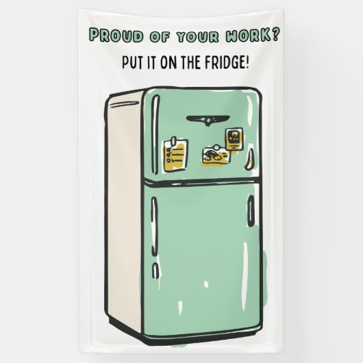 Student Work Show Off Display voor klaslokalen Spandoek (Verticaal)