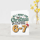 Student Zegt 6-7 67 Zes Zeven Grappige Leraar Kers Kaart (Gele Bloem)