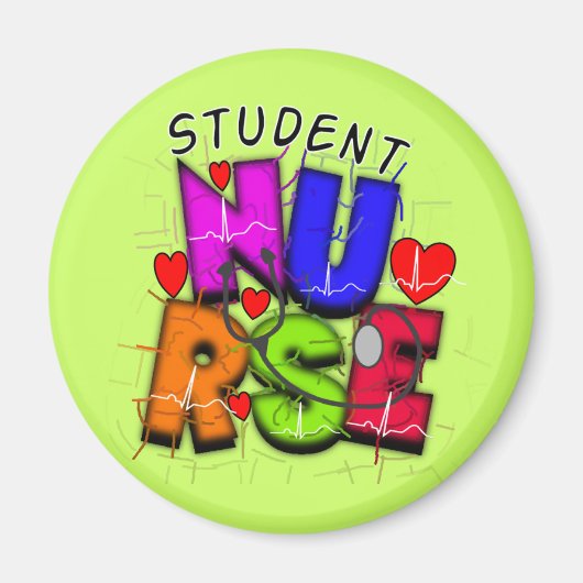 Student zurse Artsy Gifts Magneet (Voorkant)