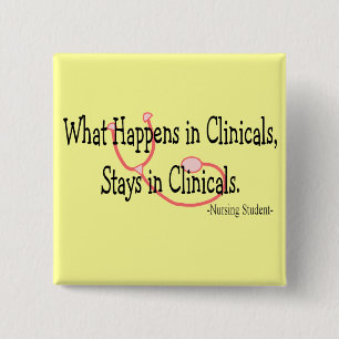 Student Zurse giften Vierkante Button 5,1 Cm