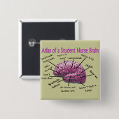 Student zurse Gifts Vierkante Button 5,1 Cm (Voorkant /achterkant)