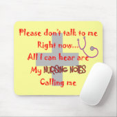 Student zurse "Nursing Notes" Funny T-shirt Muismat (Met muis)