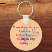 Student zurse "Nursing Notes" Funny T-shirt Sleutelhanger (Voorkant)