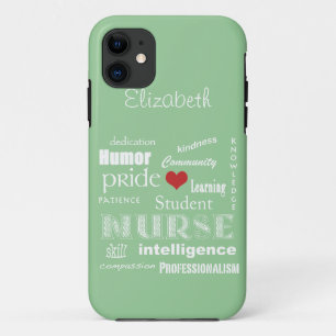 Student zurse Pride-Attributes /Green Mist Case-Mate iPhone Case