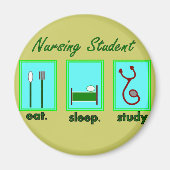 studente verpleging slaapstudie magneet (Voorkant)