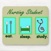 studente verpleging slaapstudie muismat (Voorkant)