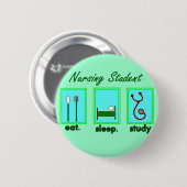 studente verpleging slaapstudie ronde button 5,7 cm (Voorkant /achterkant)