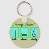 studente verpleging slaapstudie sleutelhanger (Voorkant)