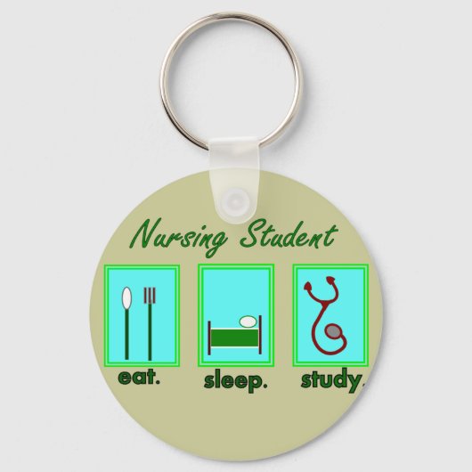 studente verpleging slaapstudie sleutelhanger (Voorkant)