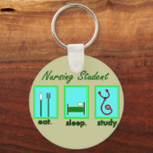 studente verpleging slaapstudie sleutelhanger (Voorkant)