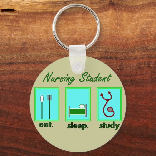 studente verpleging slaapstudie sleutelhanger (Voorkant)
