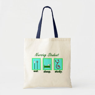 studente verpleging slaapstudie tote bag