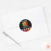 Studenten 100 dagen slimmere klassieke Sticker (Envelop)