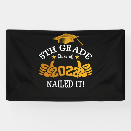Studenten Afstuderen 5e klas 2022 Spandoek (Horizontaal)