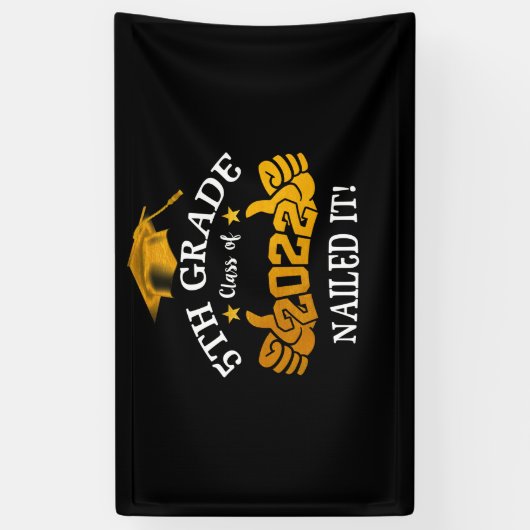 Studenten Afstuderen 5e klas 2022 Spandoek (Verticaal)