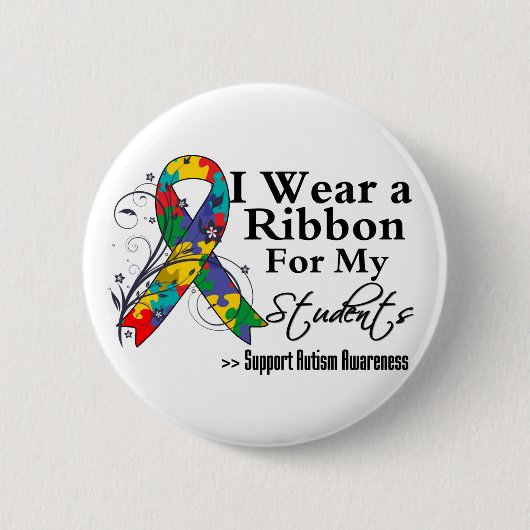 Studenten - Autism Ribbon Ronde Button 5,7 Cm (Voorkant)