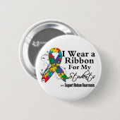 Studenten - Autism Ribbon Ronde Button 5,7 Cm (Voorkant /achterkant)