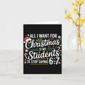 Studenten die 6-7 67 Zes Zeven Grappige Leraar Ker Kaart (Gele Bloem)