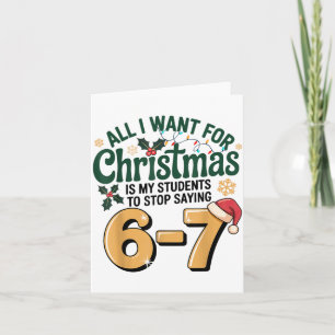 Studenten die 6-7 67 zes zeven grappige leraar ker kaart