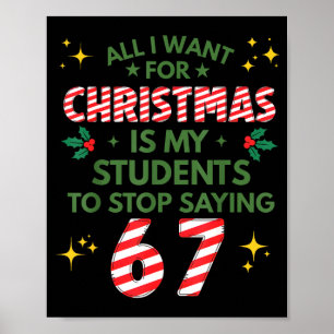 Studenten die 6-7 67 Zes Zeven Grappige Leraar Ker Poster