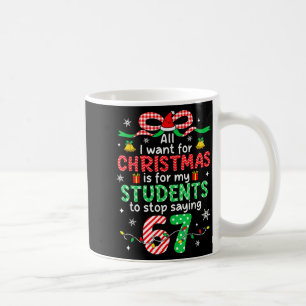 Studenten die 6-7 67 zes zeven zeggen Funny Teache Koffiemok
