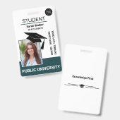 Studenten Fotoidentificatie School Universiteit Ba Badge (Voor- en achterkant)