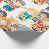 Studenten in de klasse cadeaupapier