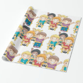 Studenten in de klasse cadeaupapier (Uitgerold)