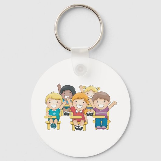Studenten in de klasse sleutelhanger (Voorkant)
