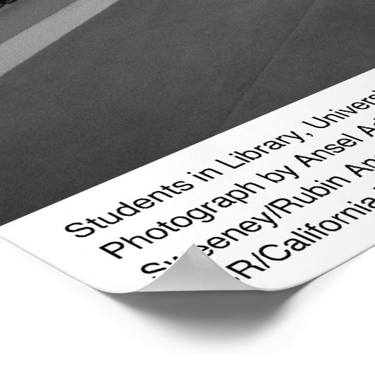 Studenten in Library, UC San Diego, 1966 Poster (Hoek)