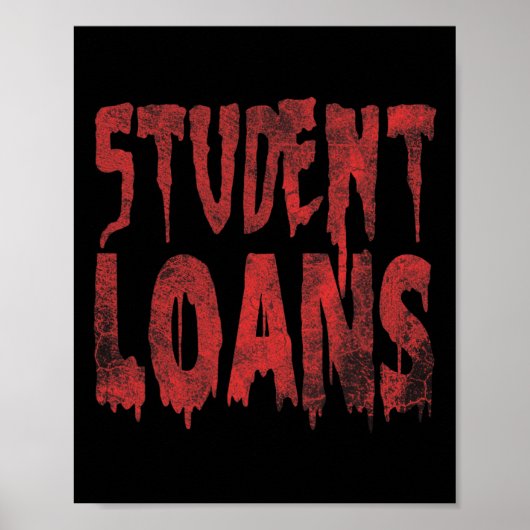 Studenten Leningen Betaling Halloween Costume Idea Poster (Voorkant)